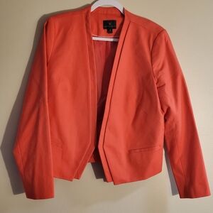 Worthington Coral Pink Scarlet Ibis Womens Longsleeve Blazer Size 12